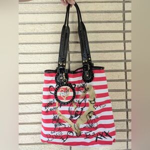 Striped Disney Couture by Loop Bambi Tote Purse Thumper Bag